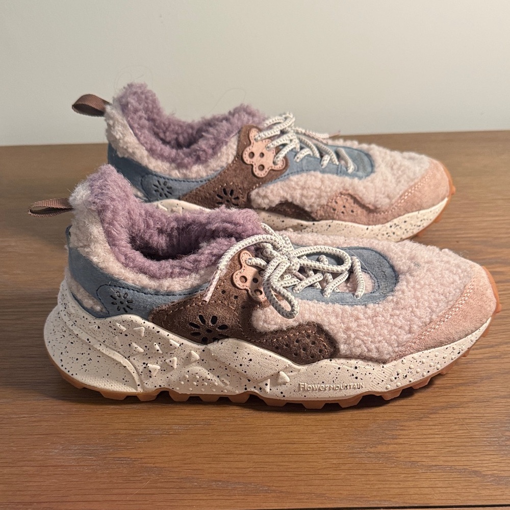 New Flower Mountain Kotetsu Teddy Faux Shearling Sneakers